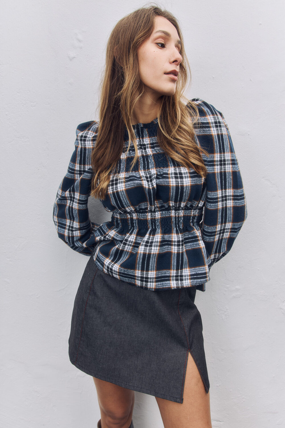 Blusa escocesa LIANA